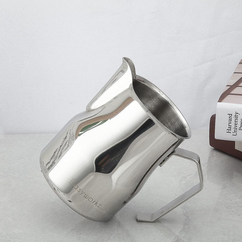 Easyworkz Espresso Steaming Pitcher Stainless Steel 15 oz Coffee Frothing Picther Milk Jug Cappuccino Latte Art Cup - Image 4